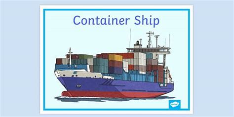 Cargo Ship Poster | Colour Display Poster | Primary | Twinkl