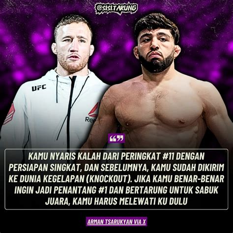 SISI TARUNG | Indonesia🇲🇨 | Arman Tsarukyan merespon pernyataan Justin ...