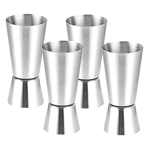 Buy CULINARY CRAFTER'S Steel peg Measurer 30 & 60ml Glass, Pack of 4 ...