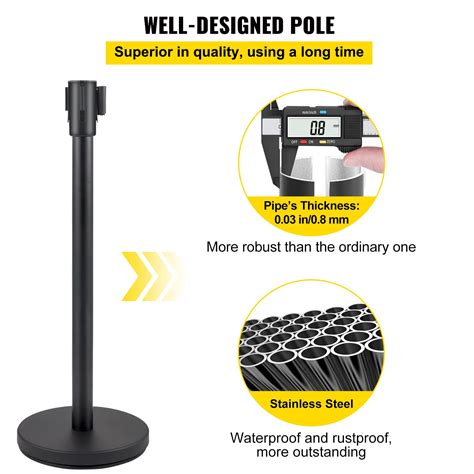 Buy VEVOR Crowd Control Stanchion, Set of 6 Pieces Stanchion Set ...
