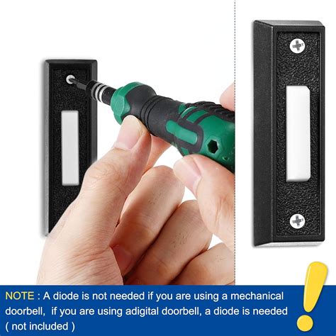 Buy Lighted Doorbell Button, Wired Door Bell Push Buttons LED Door ...