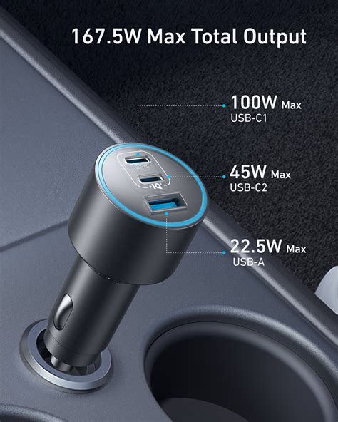 Anker Nano Car Charger (167.5W, 3 Ports) - Anker US
