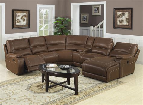 Leather sectional sofa chaise recliner | Hawk Haven