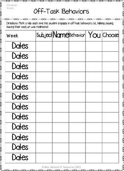 Image result for ABC Chart for Off Task Behavior