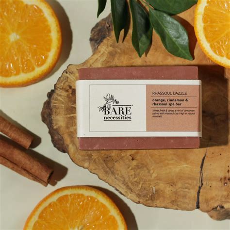 Rhassoul Dazzle Spa Bar | Orange Cinnamon Handmade Natural Soap– Bare ...
