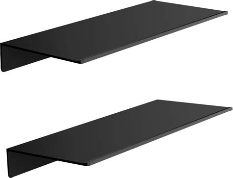 Amazon.com: HNVNER Metal Floating Shelves Set of 2, Length 30CM, Black ...