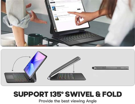 MK-10 Keyboard Case for iPad 11th Gen A16 2025 & iPad 10th Gen 2022 ...