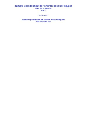 Fillable Online sample spreadsheet for church accounting Fax Email ...