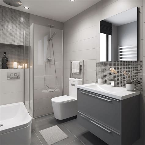 Modern Bathroom Small Tiles