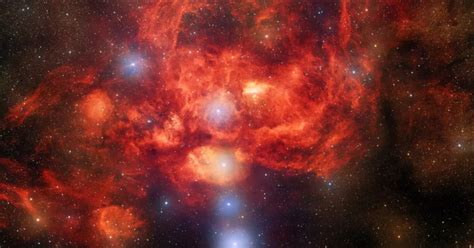 New Image Shows 'Lobster Nebula' Dazzling In Red 8,000 Light-Years Away