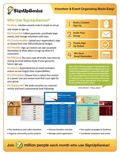 Volunteer scheduling and event planning is easier with online sign ups ...