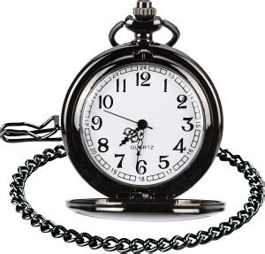 HASTHIP Pocket Watch with Chain for Men Antique Retro Style Alloy ...