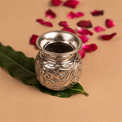 Intricately Designed Silver Plated Pooja Thali Set | 825 g – ServDharm