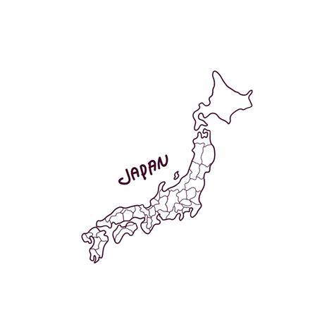 Hand Drawn Doodle Map Of Japan. Vector Illustration 26149645 Vector Art at Vecteezy