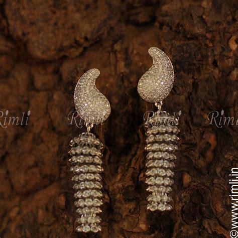 White Stone Earrings