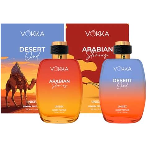 Vokka Desert Oud & Arabian Stories 200 ml | Pack of 2 x 100ml Arabic ...