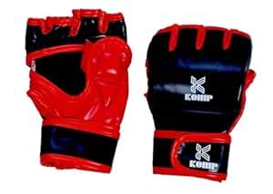KOHIP Red/Black Fight/MMA/Muay Thai Thumb Protection Grappling Gloves ...