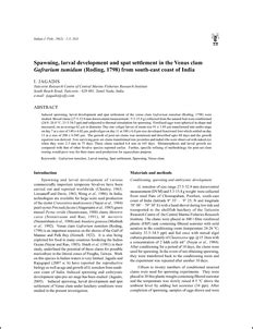 Spawning, larval development and spat settlement in the Venus clam ...