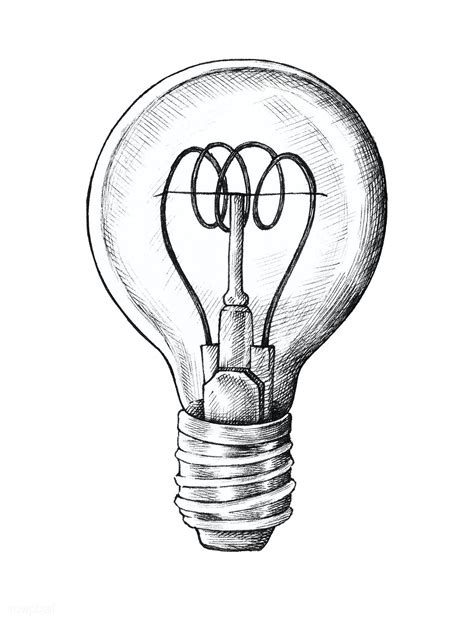 Light Bulb Art Drawing, Light Bulb Sketch, Light Art, Art Sketches ...