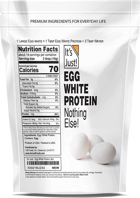USA Egg White Protein Powder - Non-GMO Dried Egg Whites for Meringue ...