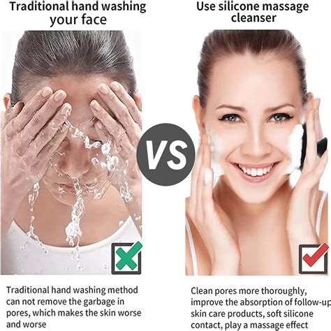 Esfoliante facial, esfoliante facial de silicone para homens, escova de ...