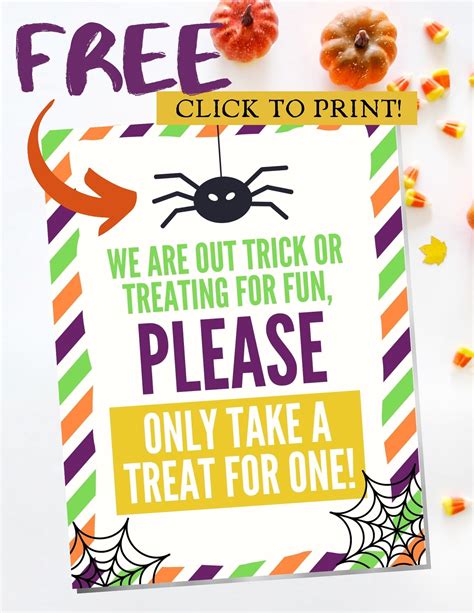 Free Printable Halloween Candy Sign