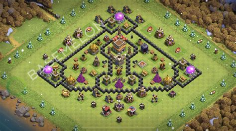 Town Hall 8 Trophy/Defense COC Base Layout 2026 with Copy Link • TH8 ...