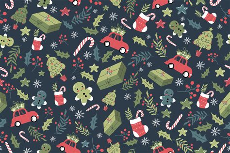 Cute Christmas Pattern Background