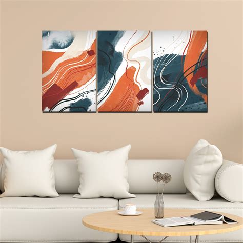 Abstract Art Texture 3 Pieces Wall Painting – Vibecrafts