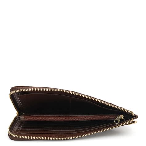 Croco Leather Multi Pouch - Walnut – Da Milano