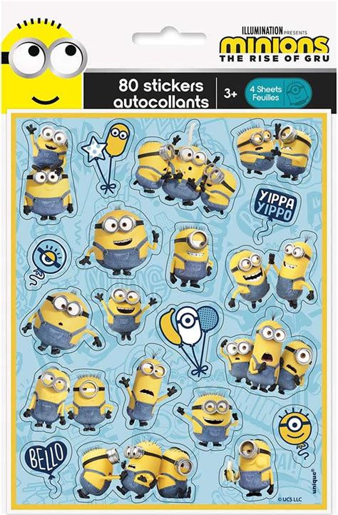 Unique Multicolor Minions 2 Sticker Sheets (4 Count) - India | Ubuy