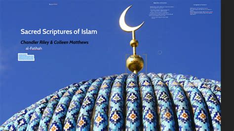 Sacred Scriptures of Islam by Colleen Matthews on Prezi
