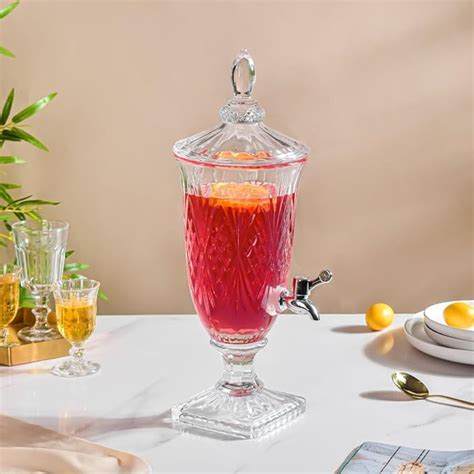 Nestasia Glass Juice Dispenser with Stainless Steel Tap and Removable ...