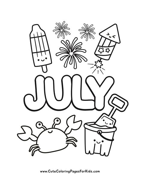 July Coloring Pages Printable