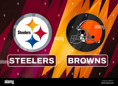 Steelers Browns Football Minimalist Background Background Minimalist