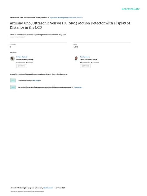Image result for Arduino Ultrasonic Sensor LCD