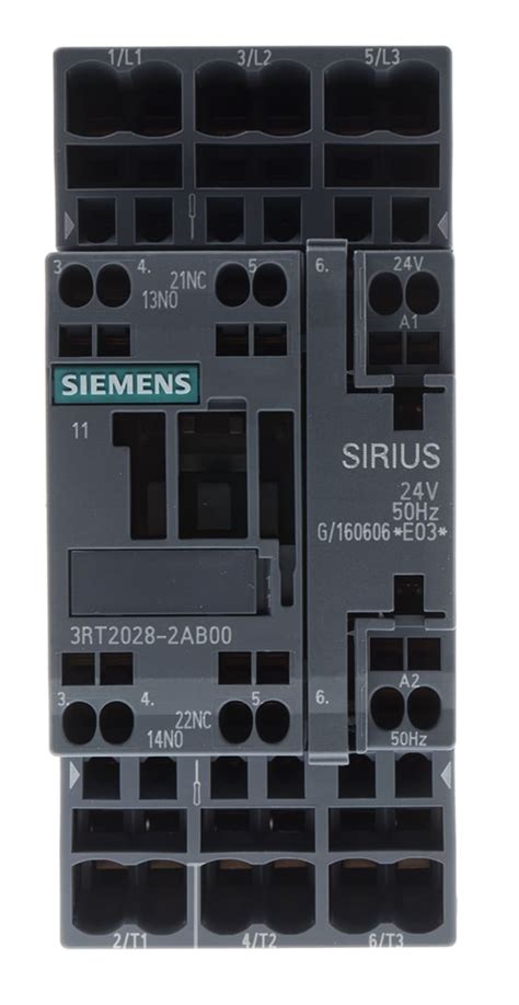 3RT2028-2AB00 Siemens | Siemens SIRIUS 3RT Size S0, 3RT2 Contactor, 24 ...