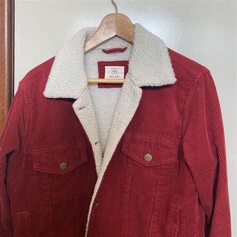 the coolest bright red corduroy jacket from Insight... - Depop