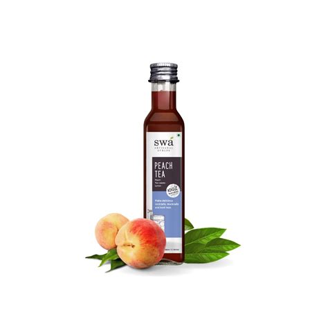 Swa Artisanal Syrups - Peach Iced Tea 250ml, 100% Natural, Makes 10-15 ...
