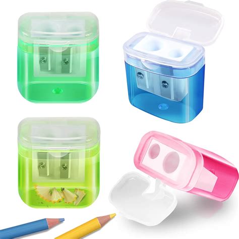 Amazon.com : 4 PCS Pencil Sharpeners, Manual Pencil Sharpener,Colorful ...