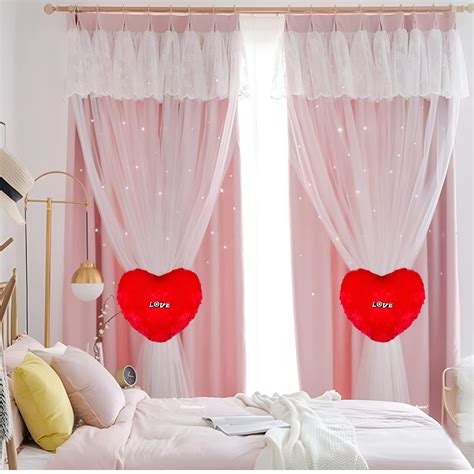 Buy JAZLOG Romantic Curtains Tiebacks Curtain Holdbacks Plush Cute ...