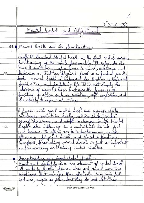 DGC 3 - Understanding Mental Health and Hygiene Concepts - Studocu