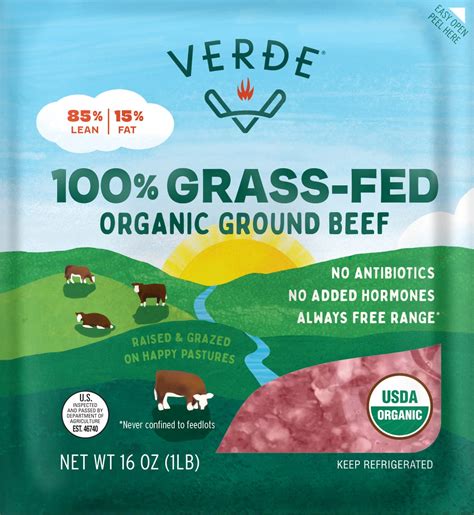 Amazon.com: Verde Farms, Ground Beef 85% Lean/15% Fat, Organic, Grass ...