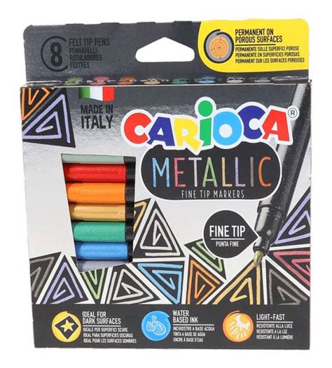 Tanjashop.com - Carioca Marqueurs Métallique Pointe Fine (Pack de 8 ...