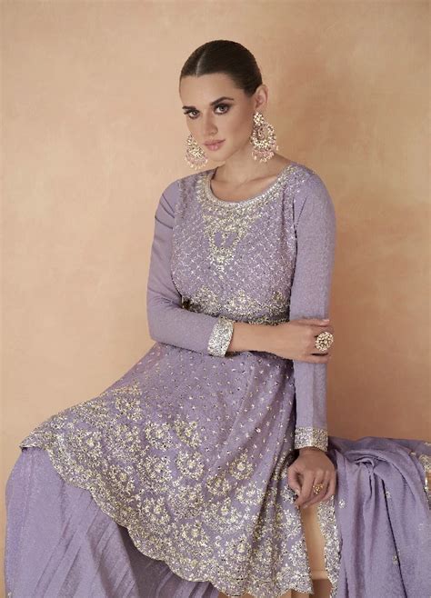 Traditional Function Wear Premium Chinnon Silk Readymade Suit