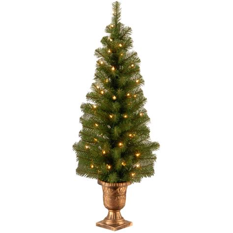 4ft. Pre-Lit Montclair Spruce Entrance Artificial Christmas Tree with ...