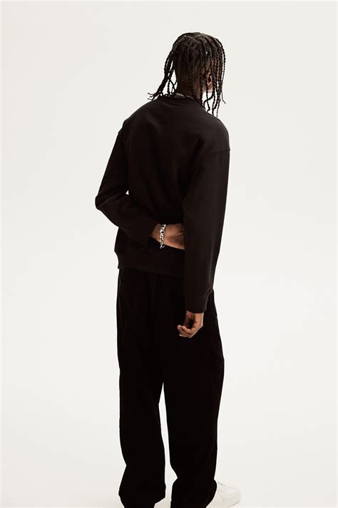 Loose Fit Sweatshirt - Black/Formula 1 - Men | H&M US