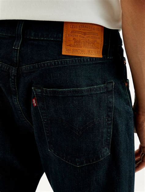 Men's 555 Dark Blue Relaxed Straight Fit Mid Rise Jeans – Levis India Store