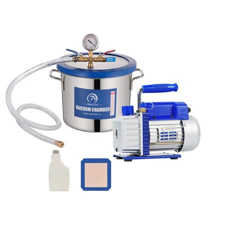 Buy 2 Gallon Tempered Glass Lid Vacuum Chamber with Pump, Desing ...