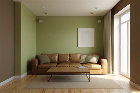 Cheerful Olive Green and Brown Wall Colour Combination for Living Room ...